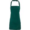 Zástěra Premier Workwear Colours Gastro zástěra 2v1 PR159 Bottle Green Pantone 7736C 60x62cm