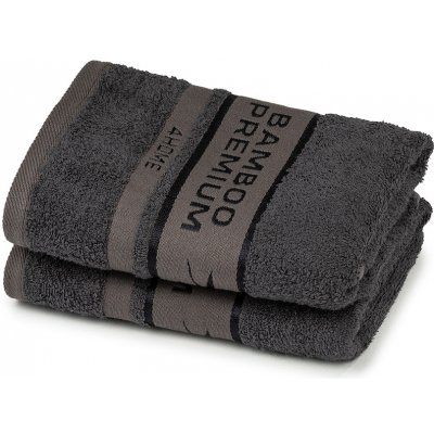 4Home Bamboo Premium ručník tmavě šedá sada 2 ks 50 x 100 cm