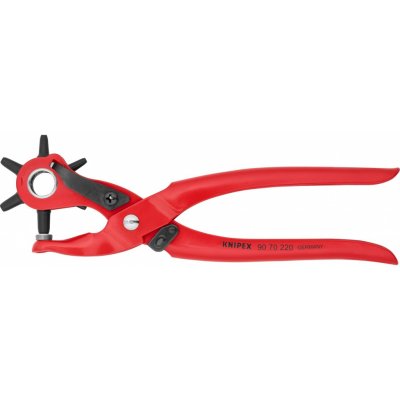 Knipex Revolverové děrovací kleště, červený práškový nástřik, 220 mm – Zbozi.Blesk.cz