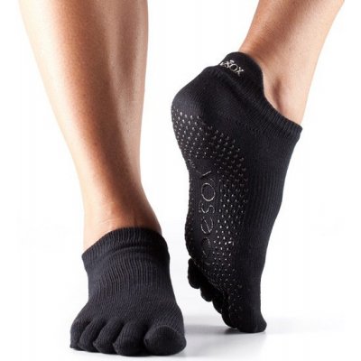 ToeSox LOW RISE prstové protiskluzové ponožky BLACK – Zboží Mobilmania