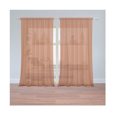 Sablio Záclony Cihlově oranžová: 2ks 150x250cm – Hledejceny.cz