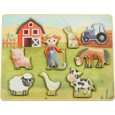 eliNeli dotykové vkládací puzzle pro děti Farma – Zboží Dáma