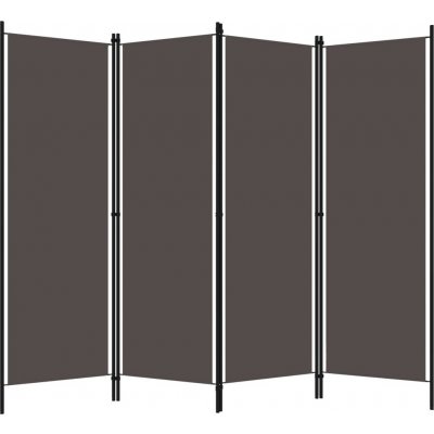 vidaXL 4dílný pokojový dělič antracit 200 x 180 cm – Zboží Dáma