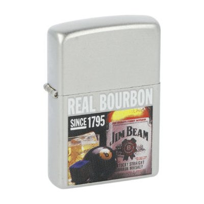 Zippo benzínový Jim Beam Real Bourbon broušený