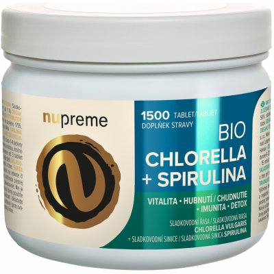 Empower Supplements Bio Chlorella + Spirulina Jumbo 1500 tablet – Zboží Mobilmania