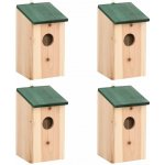 Zahrada-XL Ptačí budky 4 ks 12 x 12 x 22 cm dřevěné 41012 – Hledejceny.cz