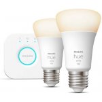 Philips Hue sada Bridge + 2x HUE White žárovka LED E27 A60 10W 1100lm 2700K IP20 – Zboží Mobilmania