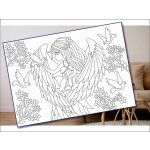 Radost v písku Šablona na pískování Víla s holubicemi A4 210 x 297 mm – Zboží Dáma