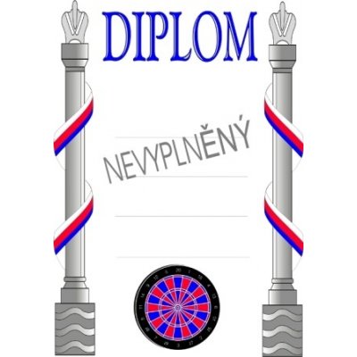 VIZINGR Šipky diplom A4 č.43 Šipky č.43 BEZ TEXTU – Hledejceny.cz