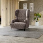 GA.I.CO bielastický potah na křeslo ušák Venezia hnědý 60 - 110 cm – Zboží Mobilmania