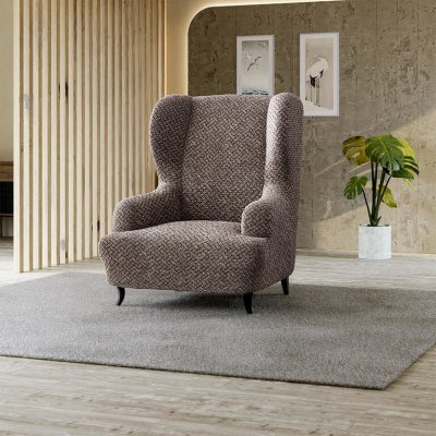 GA.I.CO bielastický potah na křeslo ušák Venezia hnědý 60 - 110 cm – Zboží Mobilmania