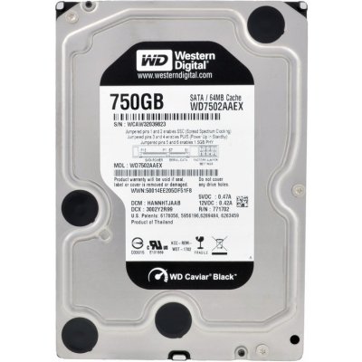 WD Caviar Black EX 750GB, WD7502AAEX