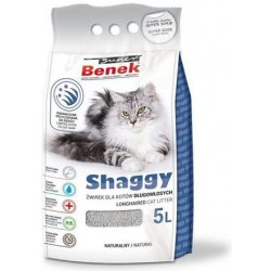Stelivo pro kočky BENEK Super Shaggy Bentonitové 5 l