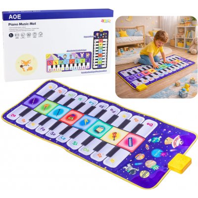 Tomido Hudební taneční vzdělávací podložka Pianko Vesmír 120 x 48 cm – Zboží Živě