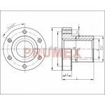Matice trapézová kruhová přírubová DIN 103 Tr60x9 bronz – Hledejceny.cz