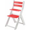 Jídelní židlička Wood Partner Sandy bílá / červená