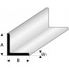 Modelářské nářadí Raboesch profil ASA L 1.5x1.5x1000mm