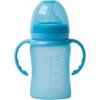 Láhev a nápitka Bo Jungle skleněná láhev s úchyty B Thermo Turquoise 150ml