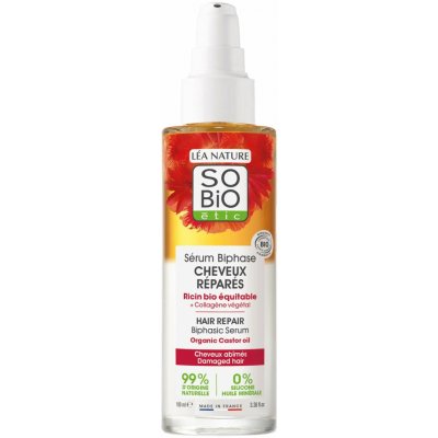 SO’BiO étic Sérum vlasové dvoufázové pro regeneraci vlasů s rostlinným kolagenem BIO 100 ml – Sleviste.cz