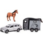 Kids Globe Mikro trading Traffic Volvo EX90 kov s přívěsem pro koně 28 cm – Hledejceny.cz