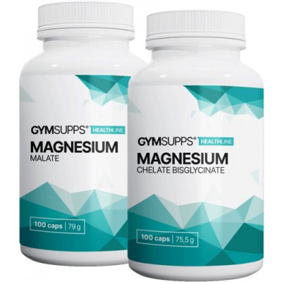 Magnesium Malate 100 kapslí + Magnesium Bisglycinate 100 kapslí – Hledejceny.cz