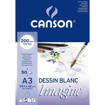 Canson Imagine skicák lepený 50 listů 200g A3 – Zboží Mobilmania