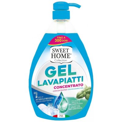Sweet Home Gel na mytí nádobí Šalvěj a soda 1000 ml – Zboží Dáma