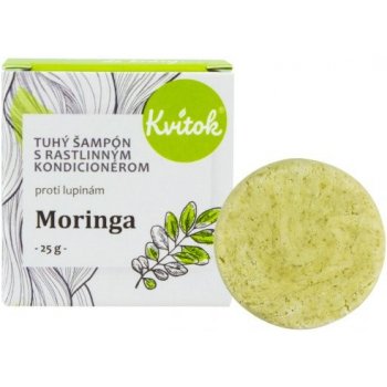 Kvítok tuhý šampon s kondicionérem proti lupům Moringa 25 g