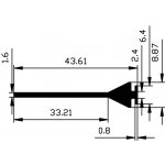 02831148 Pryžový profil tvaru "I", 43,81x8,87mm, 70°Sh, EPDM, -40°C/+100°C, černý – Hledejceny.cz