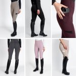Maximilian Equestrian Tech Jeggings Full Grip dámské béžová – Zboží Dáma