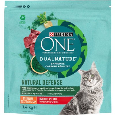 Purina ONE DualNature Sterilcat hovězí se spirulinou 1,4 kg