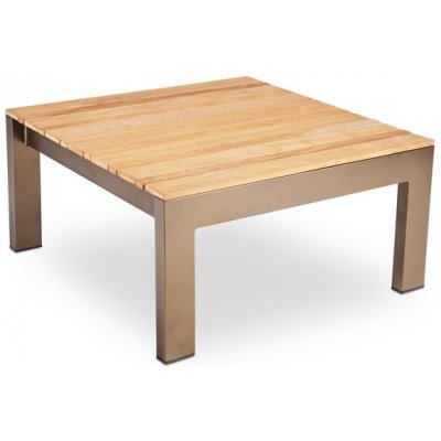 Stern Luc, Stern, čtvercový 80 x 80 x 40 cm, rám lakovaný hliník sand matt, deska teak – Hledejceny.cz