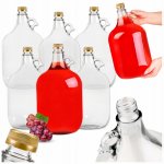 SuperButelki Demižon 5L skleněný čirý sada 6 ks – Hledejceny.cz