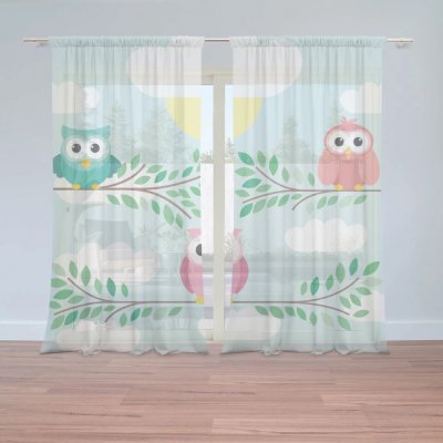 Sablio Záclony Sovičky: 2ks 150x250cm – Hledejceny.cz