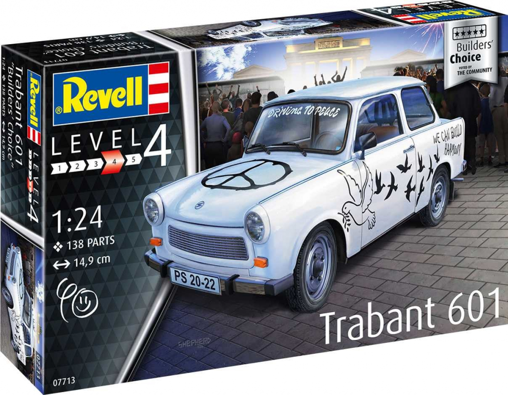 Revell Plastic ModelKit auto 07713 Trabant 601S Builder\'s Choice 1:24