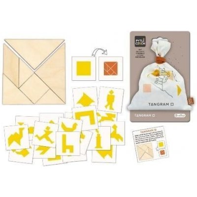 Pytlíczech Tangram čtverec dřevěné hlavolamy do kapsy – Zboží Dáma