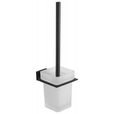 Aqualine Apollo WC štětka závěsná mléčné sklo černá mat 1416-08B – Zbozi.Blesk.cz