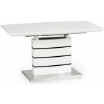 HALMAR Rozkládací jídelní stůl Nord - bílý lesk / černý lesk – Zboží Dáma