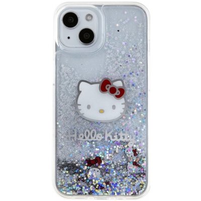 Hello Kitty Liquid Glitter Head Logo iPhone 15 čiré