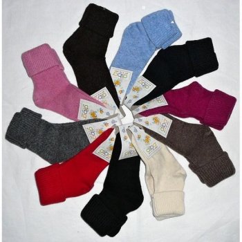Diba Kojenecké vlněné teplé ponožky Sv. růžové