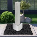 Zahradní fontána stříbrná 37,7 x 32,6 x 110 cm nerezová ocel – Hledejceny.cz