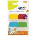 Stick´n Samolepicí záložky Stick´n by Hopax plastové - 38 x 25 mm / 4 x 20 záložek – Hledejceny.cz