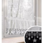 Vánoční dekorační krátká vitrážová záclona do kuchyně STARS II. 150x30 cm MyBestHome – Hledejceny.cz
