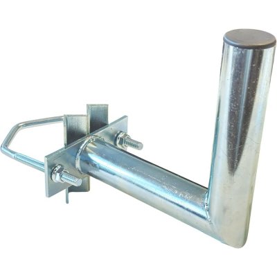 Anténní držák na stožár, délka 20cm, výška 20cm, průměr 42mm, s vinklem, třmen 100mm; PK20S421V100 – Hledejceny.cz