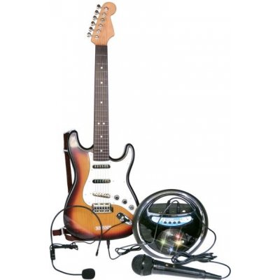 Bontempi Elektronická rocková kytara s bezdrátovým zesilovačem a 2 mikrofony – Zbozi.Blesk.cz