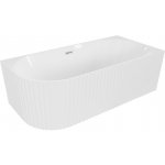 MEXEN/S Gia volně stojící rohová vana reliéf pravá 170 x 80, bílá lesk, sifon a přepad chrom 52701708000P-01 – Zboží Mobilmania