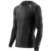Pánské sportovní tričko Skins A400 Mens Long Sleeve Top pánské aktivní kompresní triko s dlouhým rukávem black