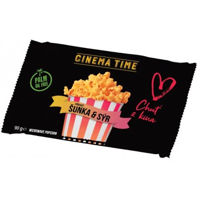 Cinema Time Mikrovlnný popcorn Premium šunka a sýr 90 g – Zboží Dáma