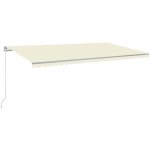 VidaXL Ručně zatahovací markýza s LED světlem 600 x 350 cm krémová – Hledejceny.cz