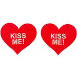 SuperLove Heart Nipple Covers Kiss Me! Red – Zboží Dáma